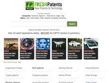 Tablet Screenshot of freshpatents.com